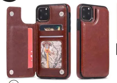 Coque de Téléphone Cuir Protectrix Brown-Iphone 11