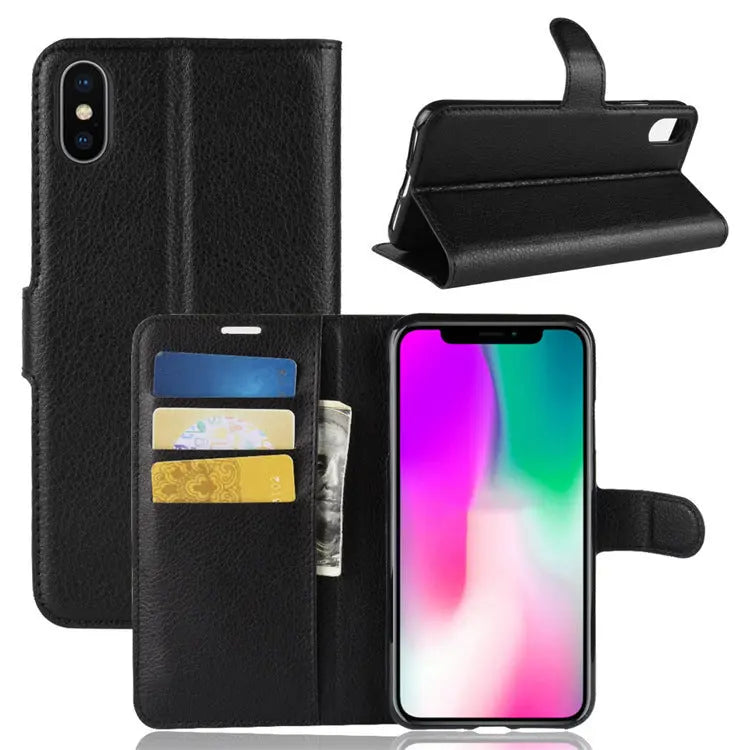 Coque de Téléphone Luxe LITCHI Black-Iphone 11Pro