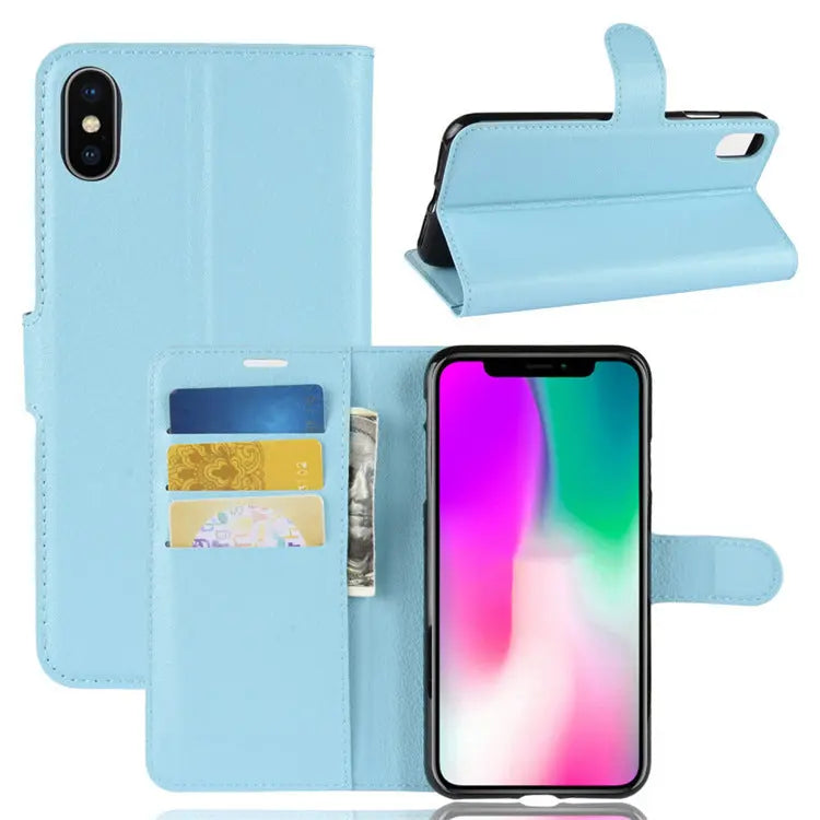 Coque de Téléphone Luxe LITCHI Blue-iPhone7P/8P