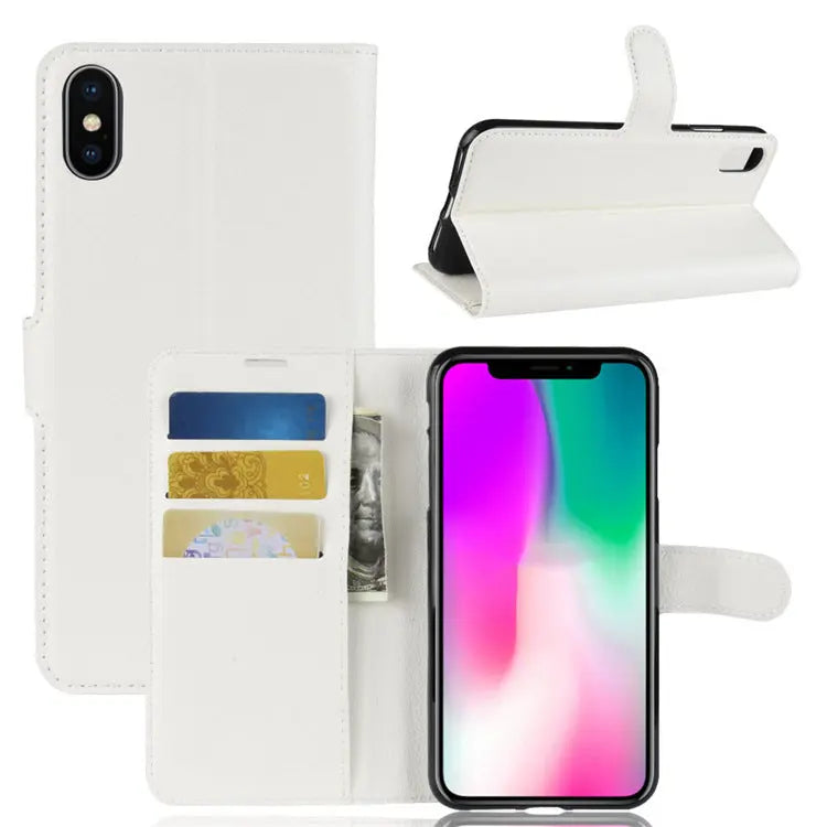 Coque de Téléphone Luxe LITCHI White-Iphone 11