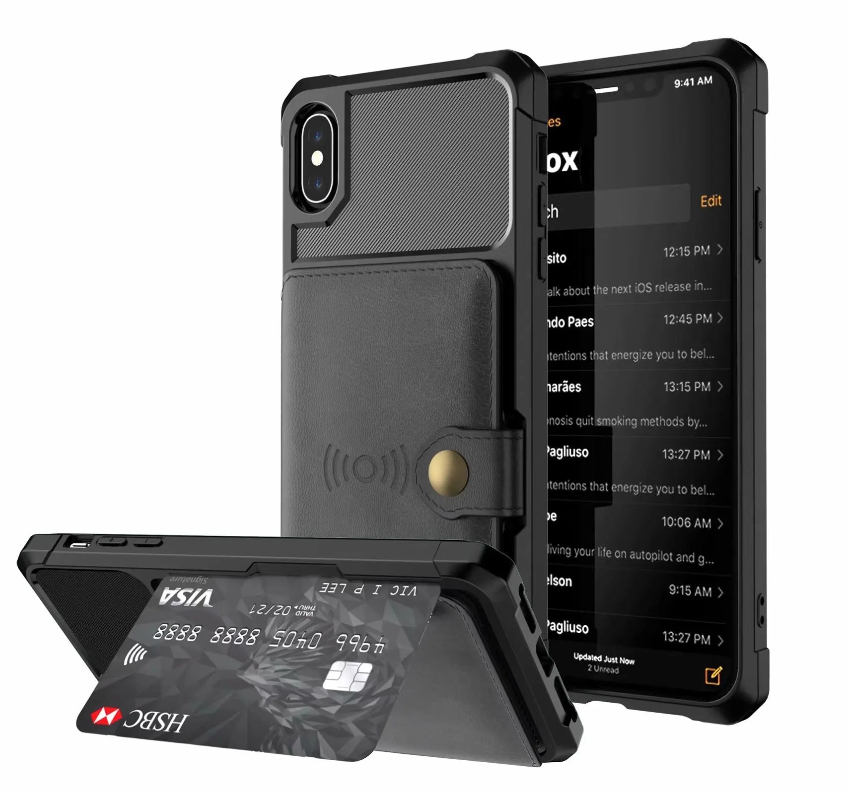Coque de Téléphone Magnétique PROTEX black-S9 plus
