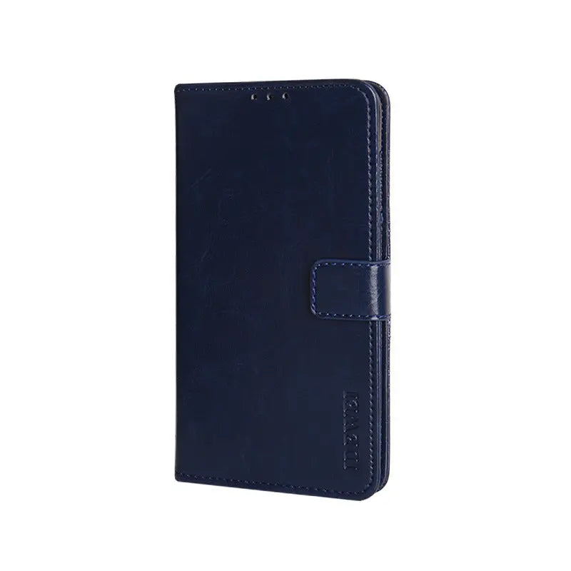 Coque de Téléphone Portefeuille HAWO麻 Navy Blue-Huawei Y7p