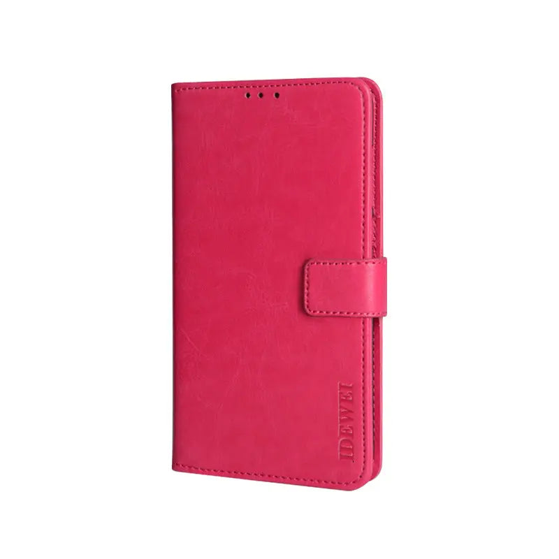 Coque de Téléphone Portefeuille HAWO麻 Rose Red-Huawei P40 Lite E