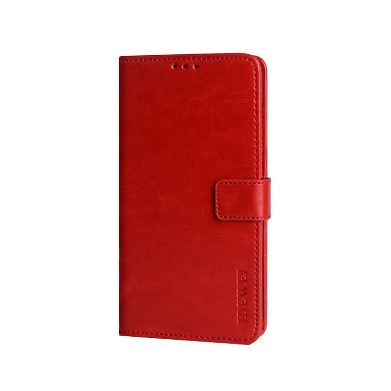 Coque de Téléphone Portefeuille HAWO麻 Red-Huawei P40 Lite E