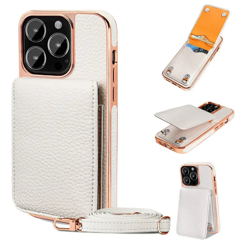 Coque de Téléphone Portefeuille LUCI White-IPhone14Promax