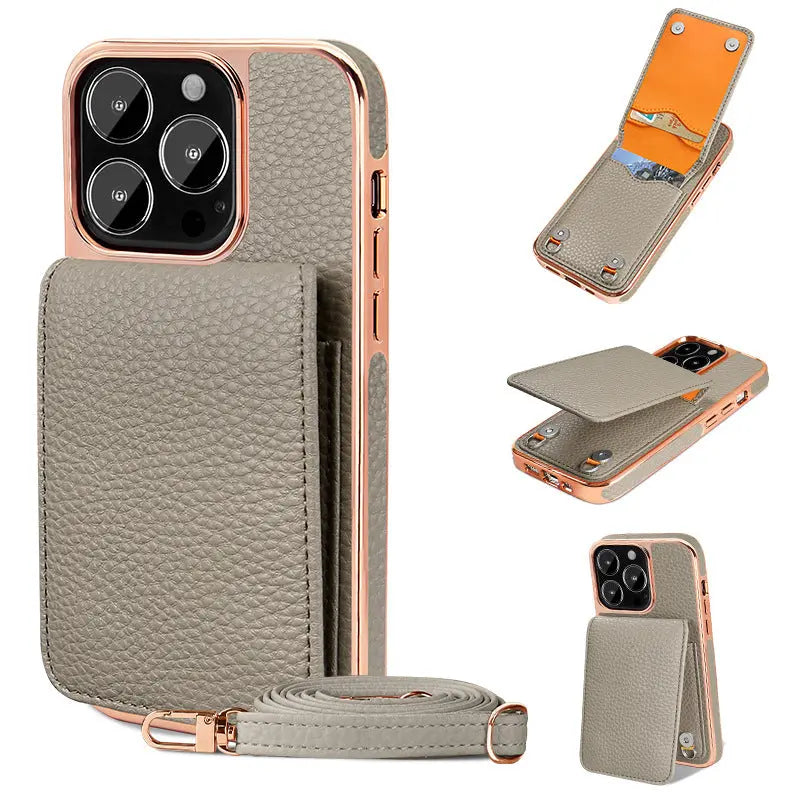Coque de Téléphone Portefeuille LUCI Grey-Iphone12pro Max