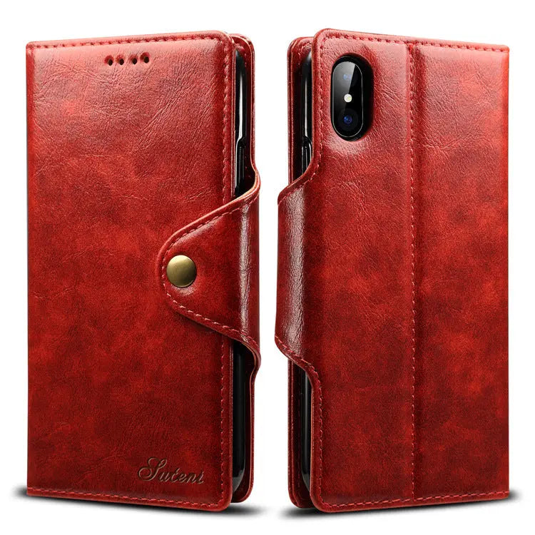 Coque de Téléphone Portefeuille NAVIO Red-iPhone8 7 plus