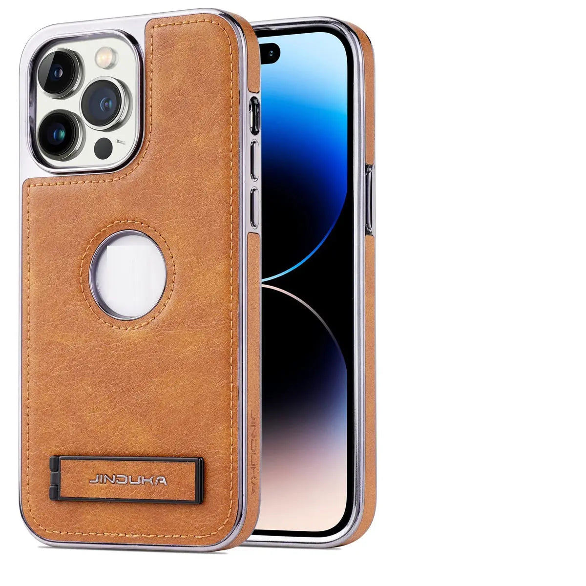 Coque de Téléphone Résistante LEATHAX Brown-IPhone 11ProMax