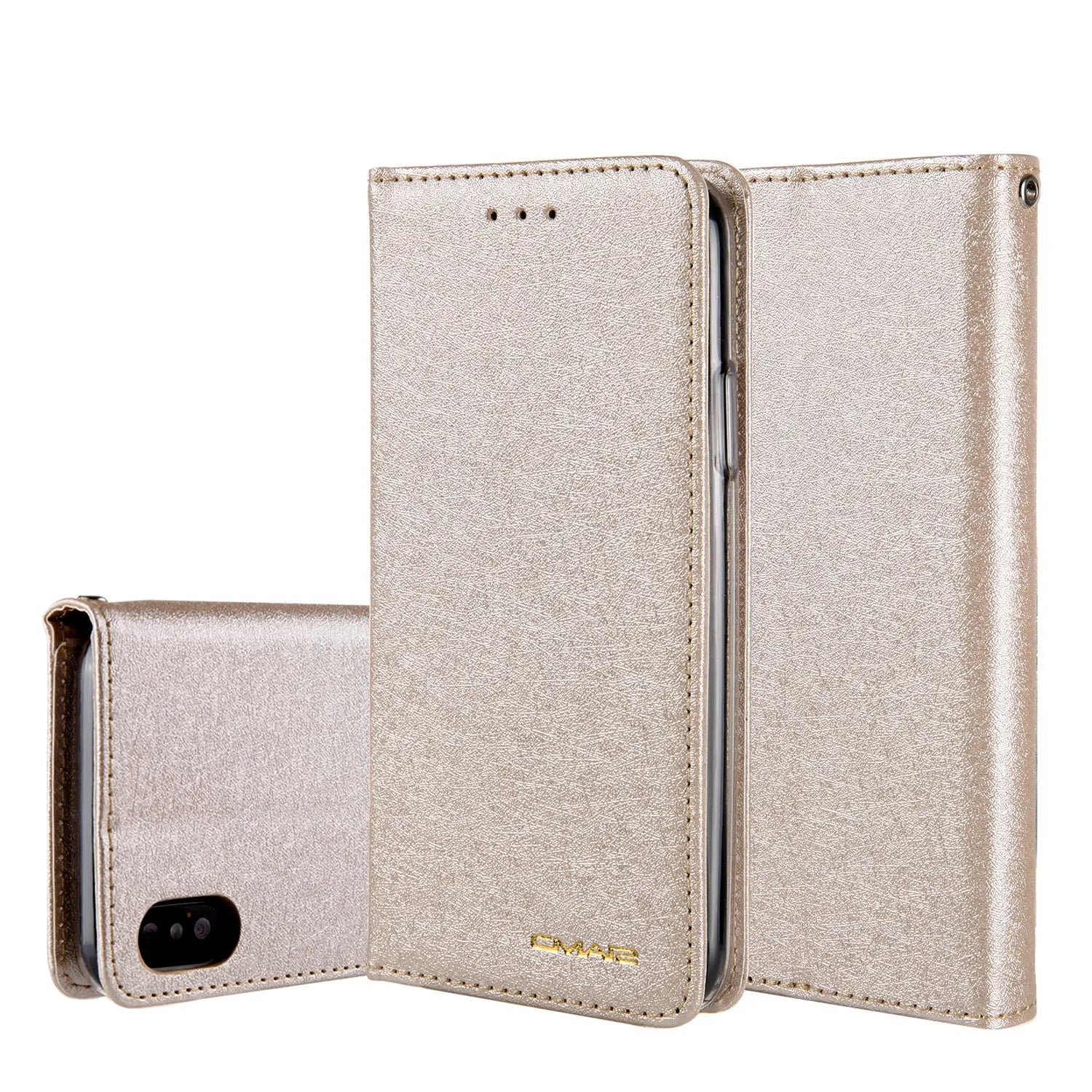 Coque de Téléphone Style Flip PU OLENA Pale gold-Iphone 11pro