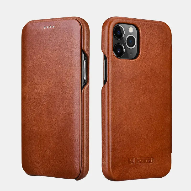 Coque de téléphone Cuir Business RETRO Brown-IPhone XR