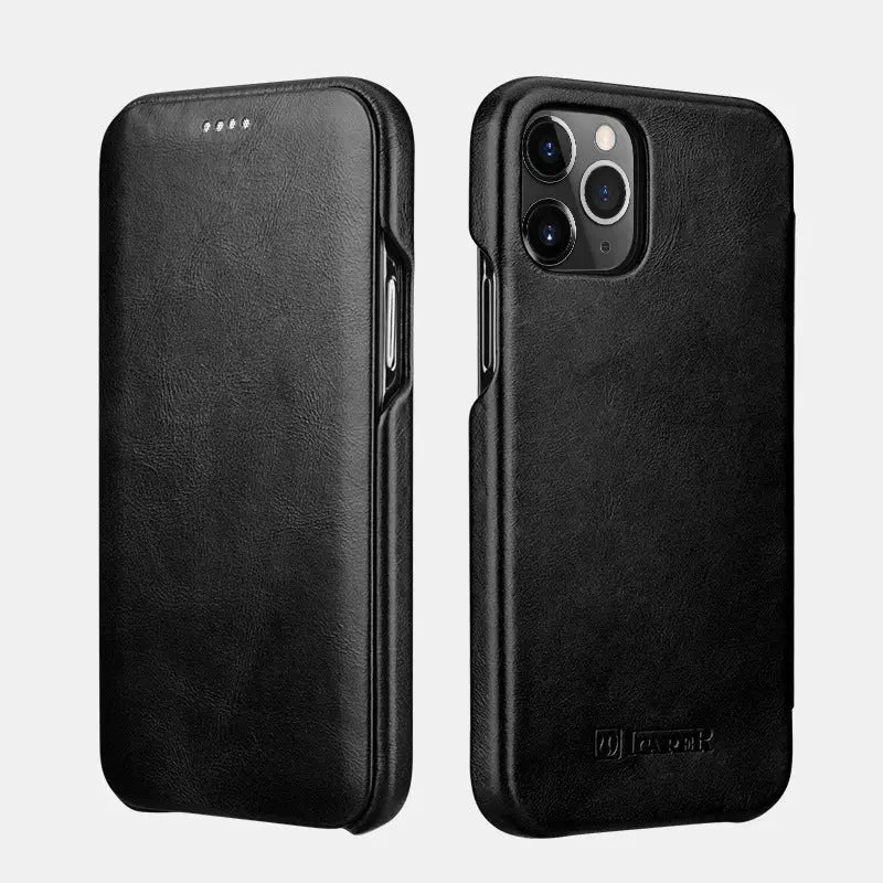 Coque de téléphone Cuir Business RETRO Black-iphone SE2