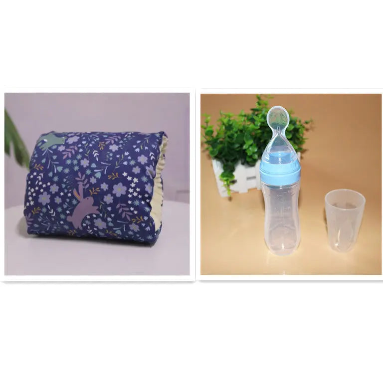 Coussin Allaitement Coton Compact NURSOX Deep blue background rabbi set-25X23CM