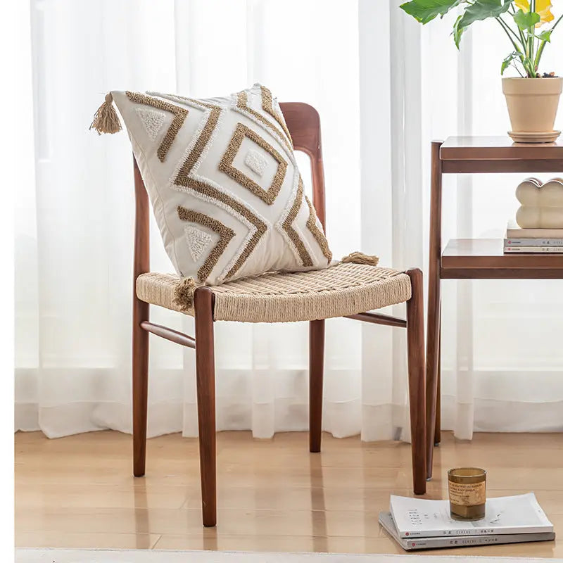 Coussin Canapé Bohème GEOHUS Khaki Square Pillowcase-30x50cm