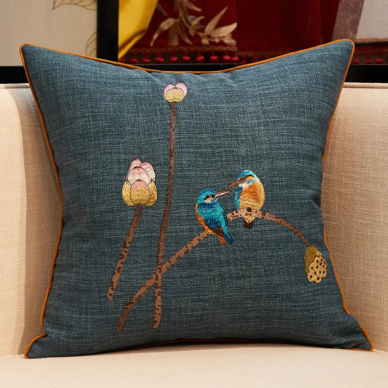 Coussin Canapé Brodé ZHÜLIN Dark Grey-50x50cm