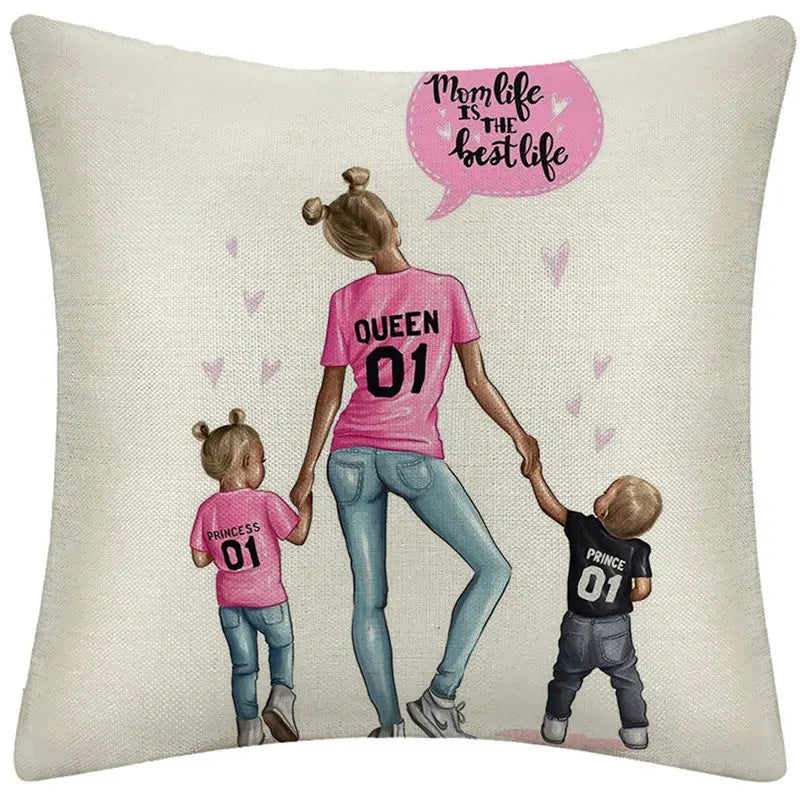 Coussin Canapé Lin Dessinés LINLOOP 6 style-45x45cm