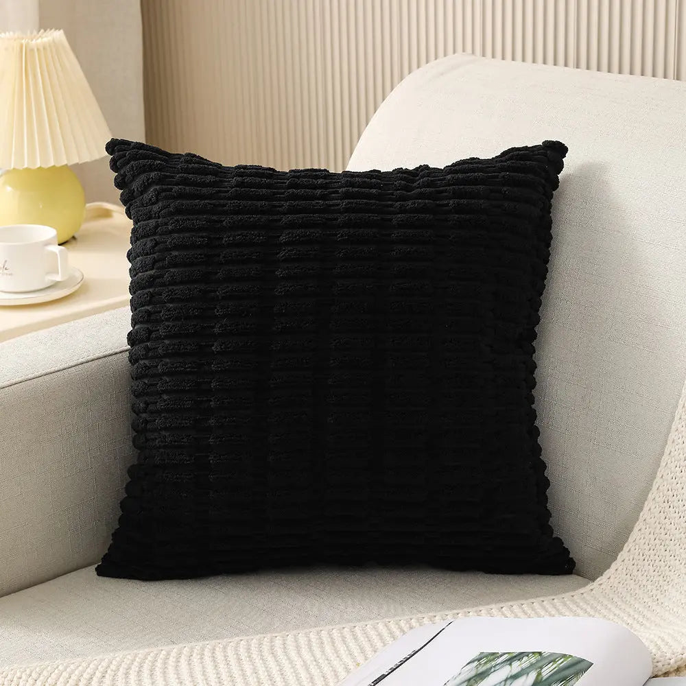 Coussin Décoration Velours EXONIA Black-30cmx50cm With Pillow Core