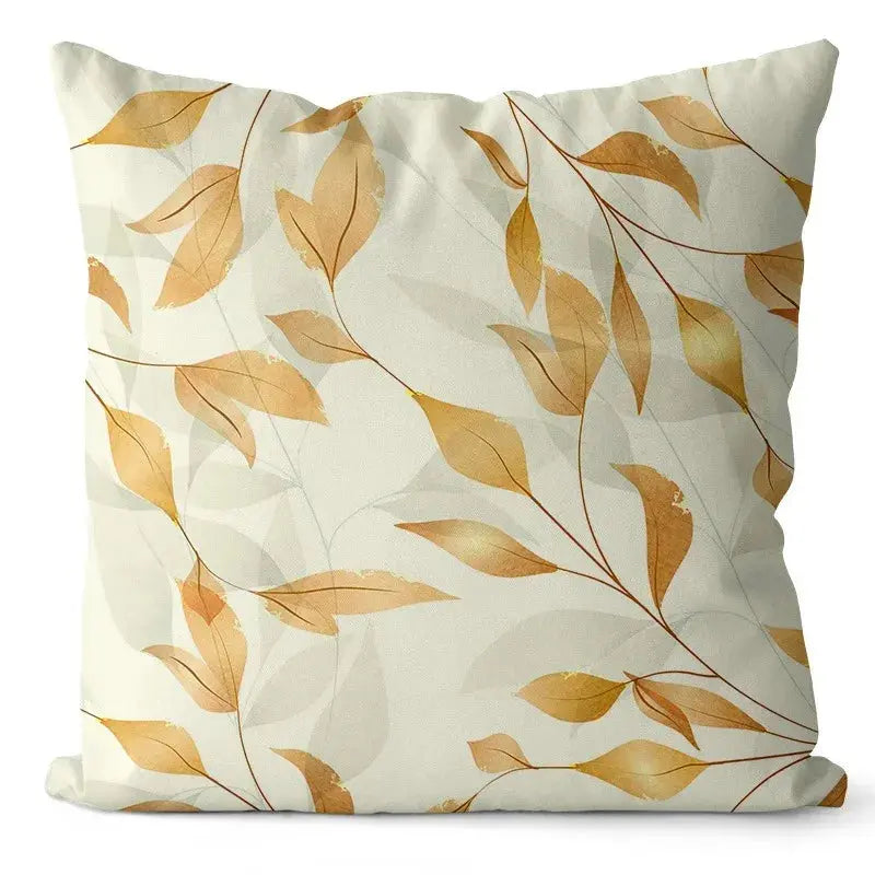 Coussin Ginkgo Géométrique POLYZEN Housse de France