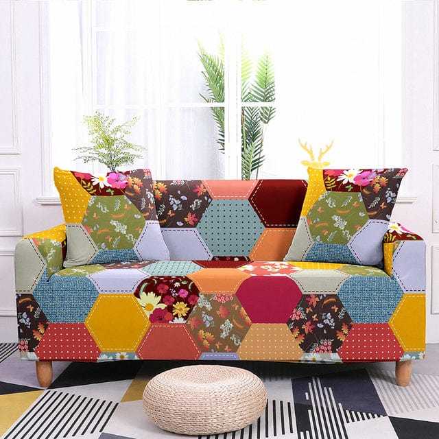 HEXAGON - Housse canapé extensible Housse De France