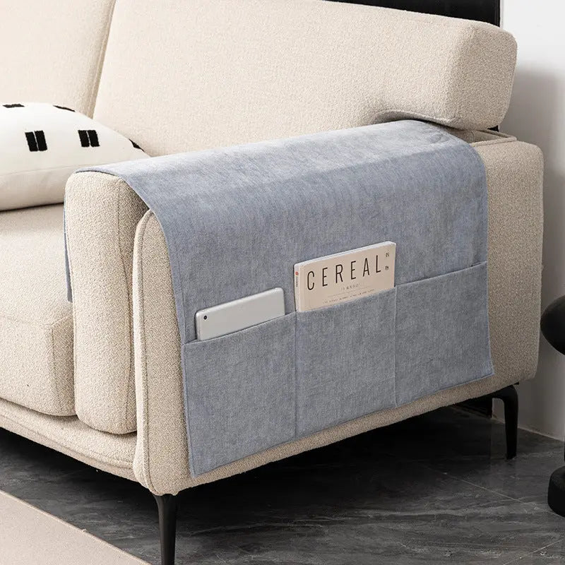 Housse Accoudoir Canapé Chenille Nordique SOFTEX 05 Ice Blue-40X110CM