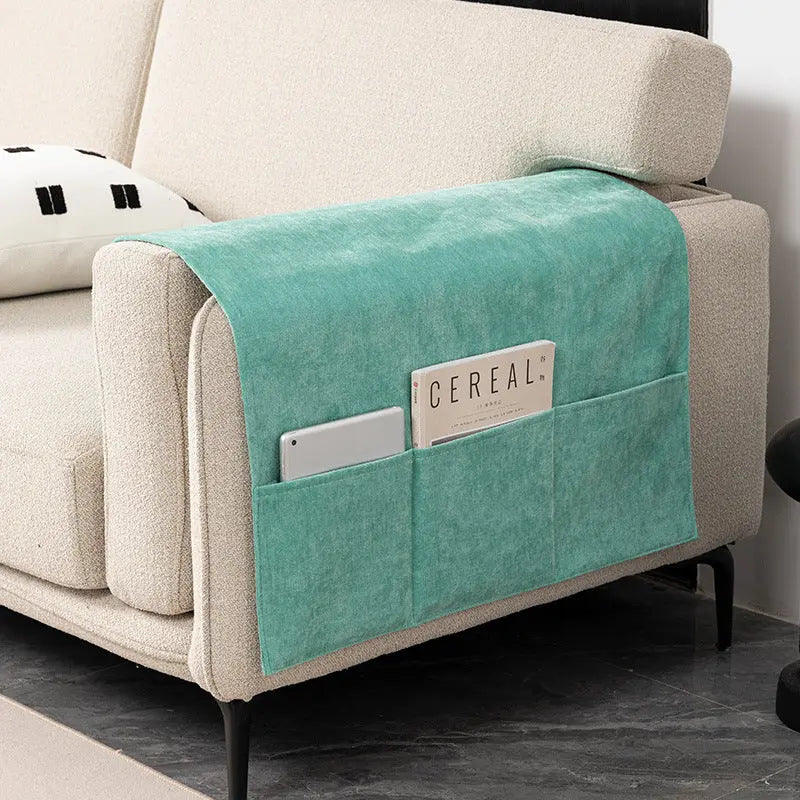 Housse Accoudoir Canapé Chenille Nordique SOFTEX 07 Mint Green-80X110CM