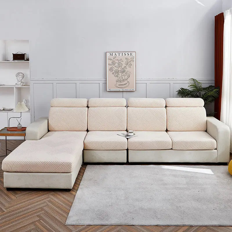 Housse Assise Canapé Moderne JACQUA Beige-Widened Style