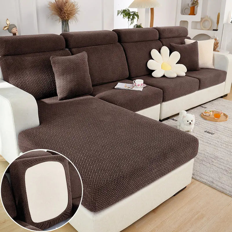 Housse Assise Canapé Rétro BLOSSOM Amber Brown-Plus Single