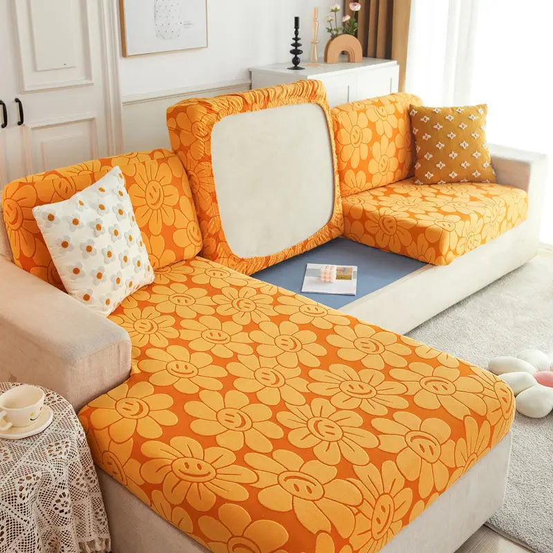 Housse Assise Canapé Élastique JACQUO Sunflower golden-Length160x190cm