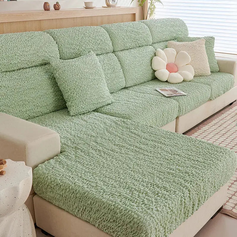 Housse Assise Canapé Extensible SEERSU Mint Green-Plus Size Three