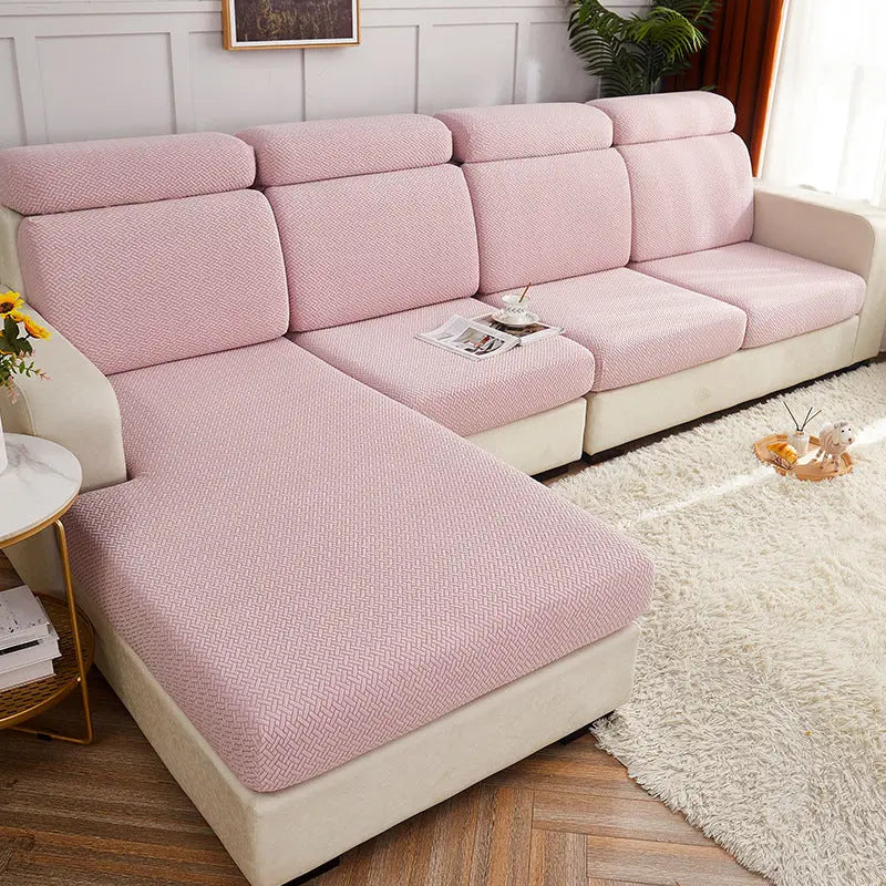 Housse Assise Canapé Polaire SOFACOVER Pink-Conventional-L