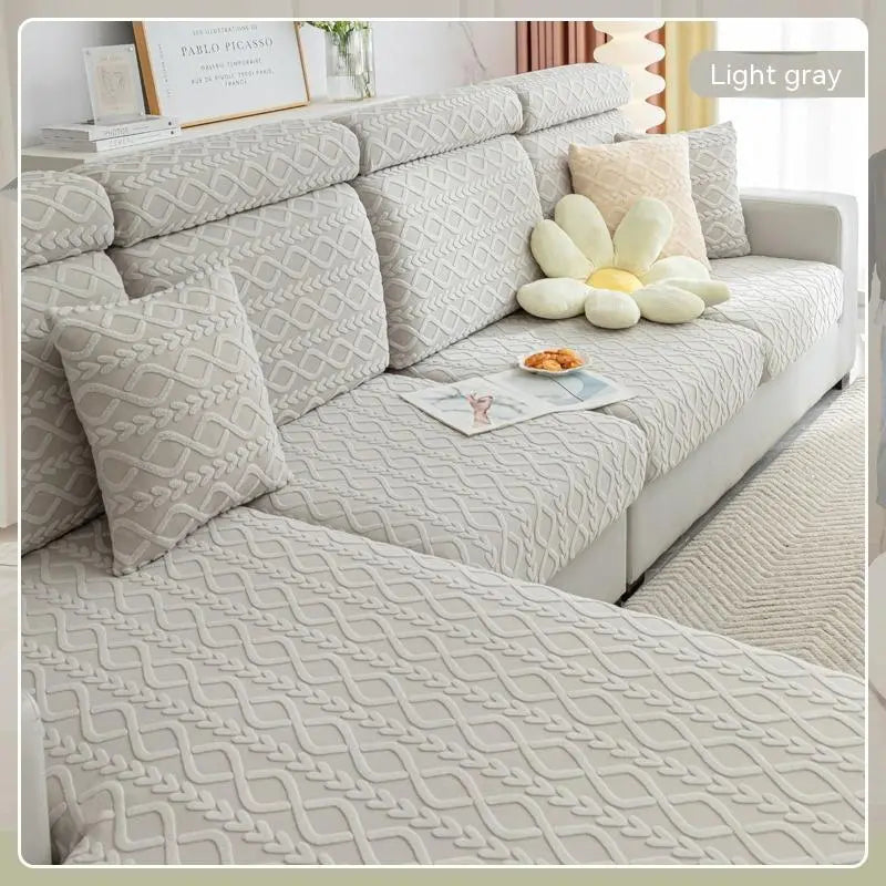 Housse Assise Canapé Velvet JACQUA Qingbo Light Gray-S 30to40x60to80x5to20cm