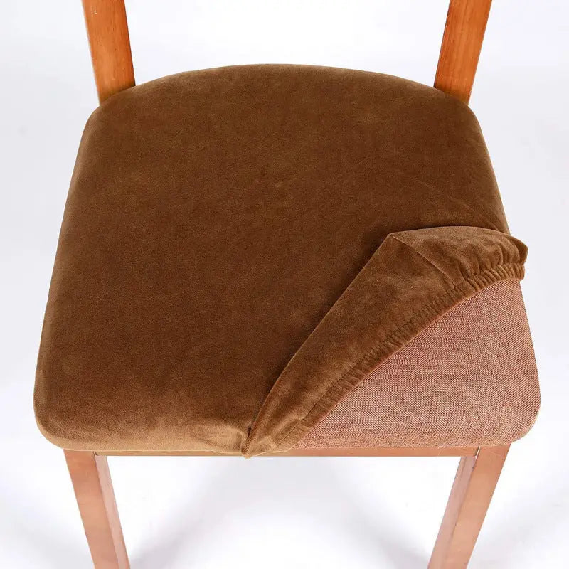 Housse Assise Chaise Extensible VELTINO Light Bronwn