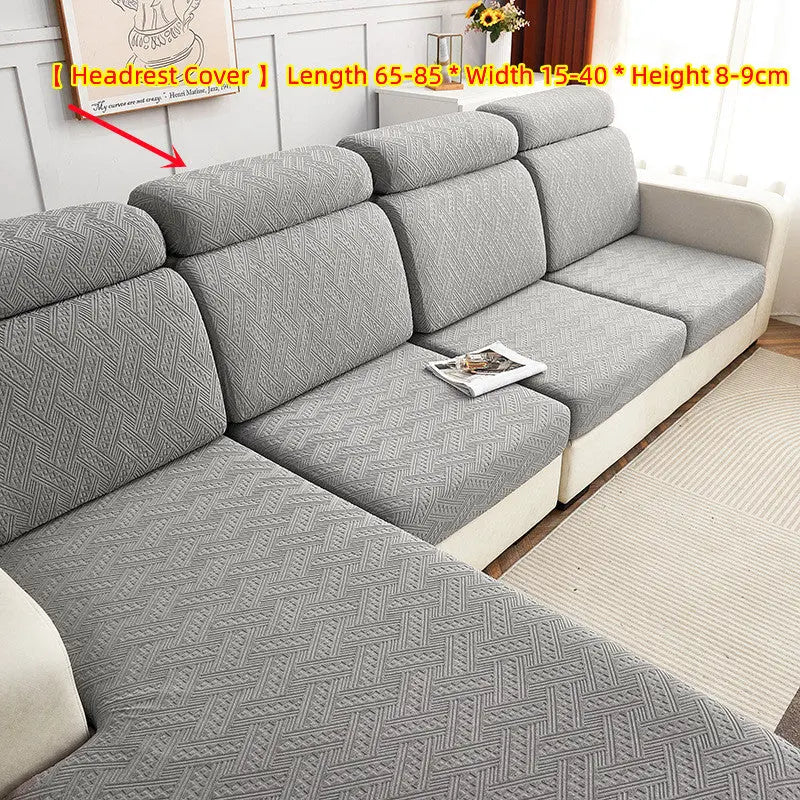 Housse Assise Protectrice ELASTO Wind Chime Silver Grey-Head pillowcase