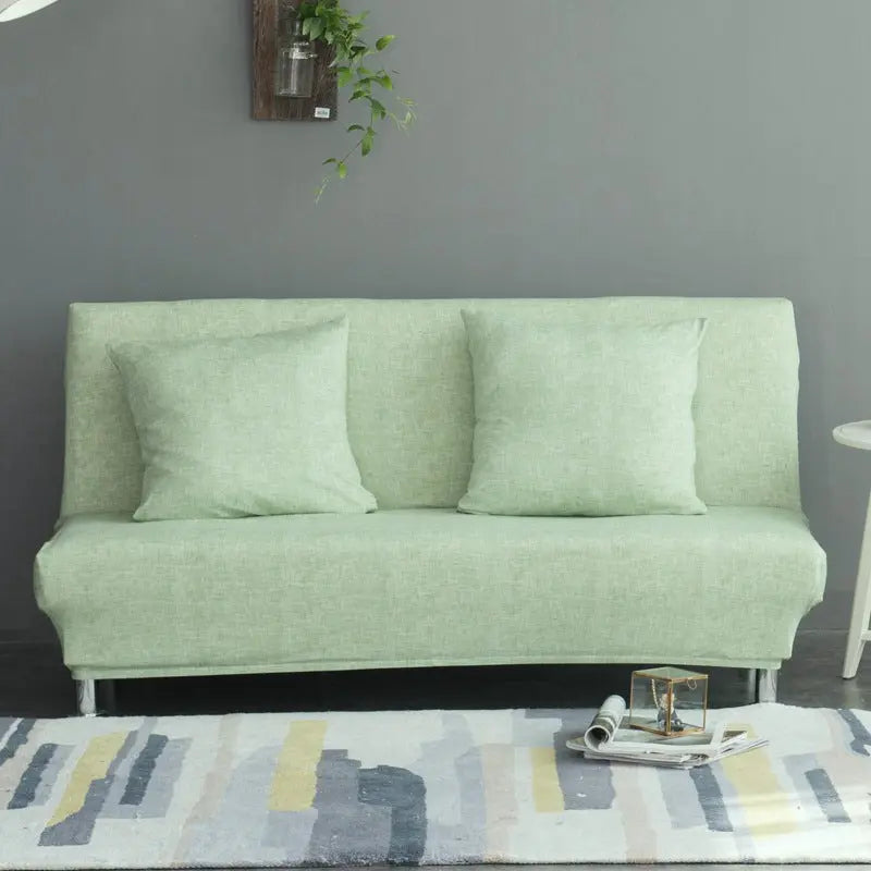 Housse BZ Canapé Lin UNIKLIN Grass green-195 to 225cm