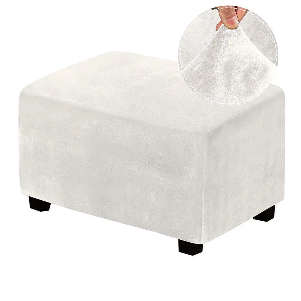 Housse Banquette Velours Extensible NAVIRA White-S