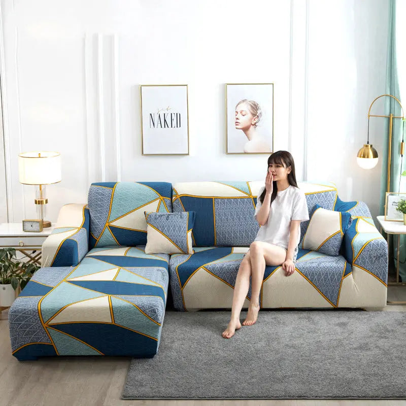 Housse Canapé Moderne LUVORAN Damascus Blue-B