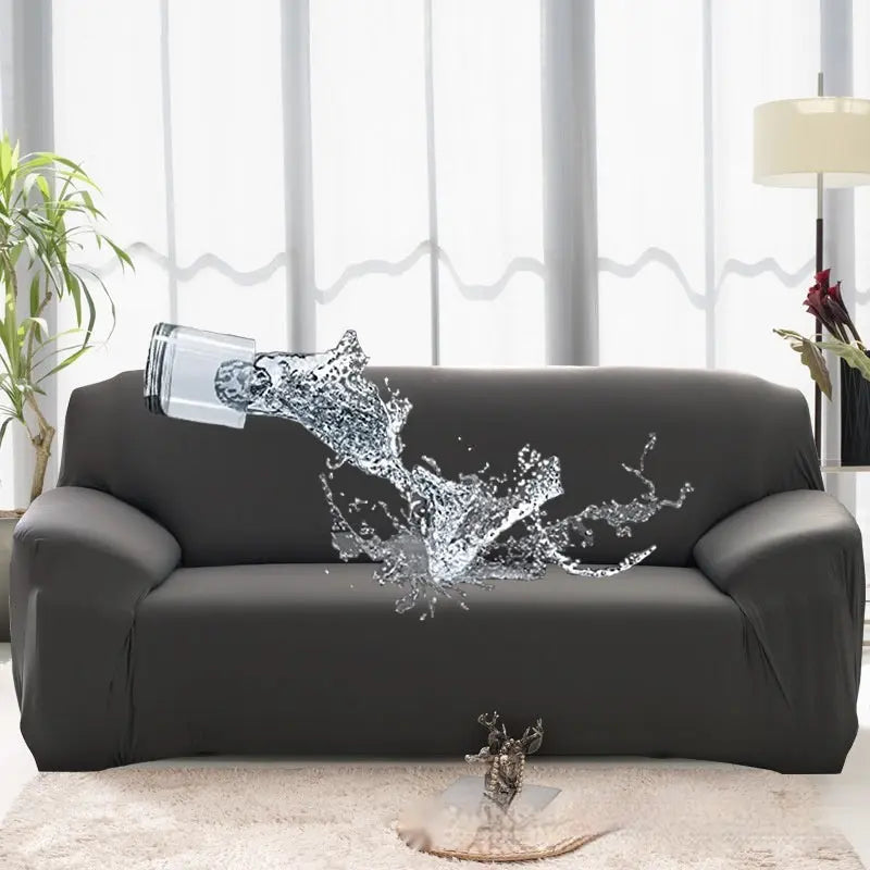 Housse Canapé Élastique Prono Gray-Single Sofa