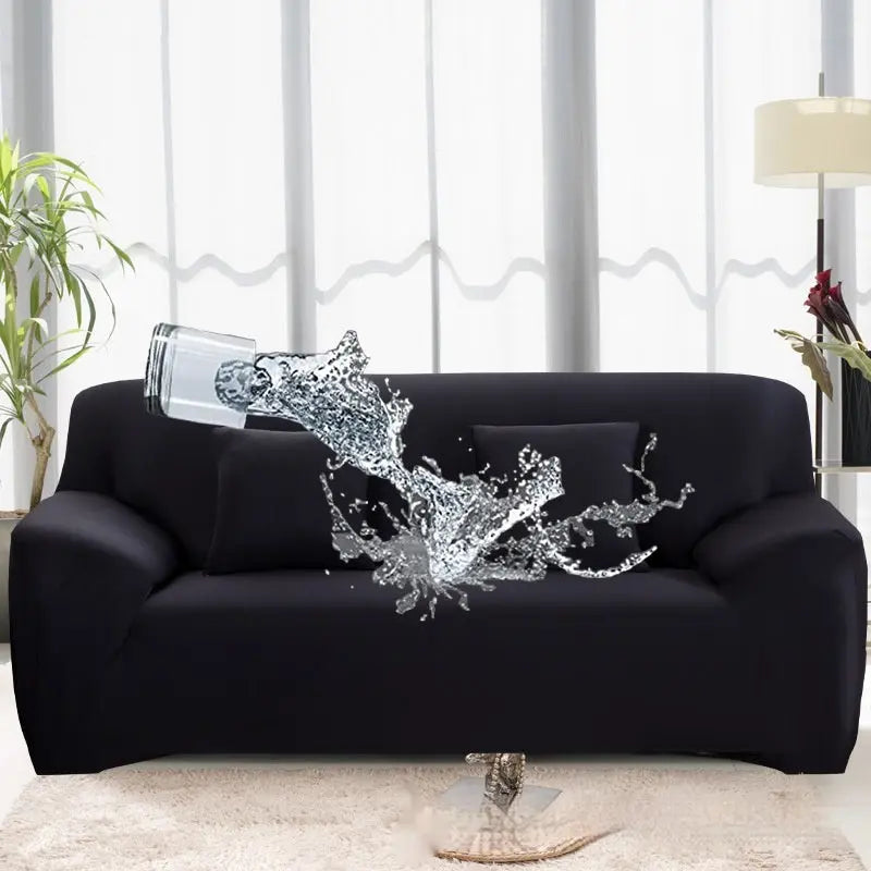 Housse Canapé Élastique Prono Black-Double Sofa