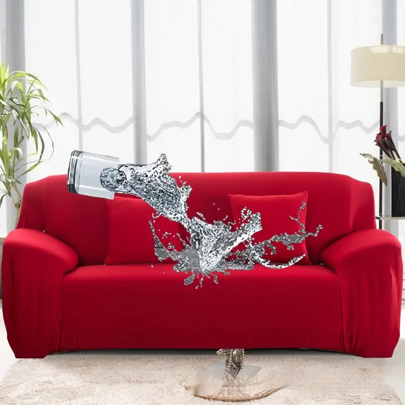 Housse Canapé Élastique Prono Red-Double Sofa