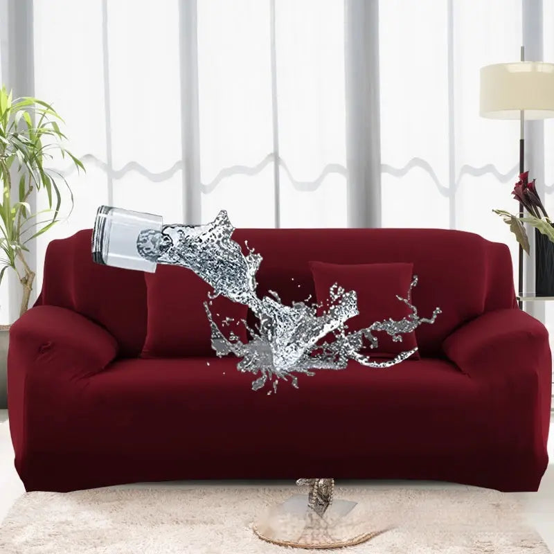 Housse Canapé Élastique Prono Wine Red-Three Sofas