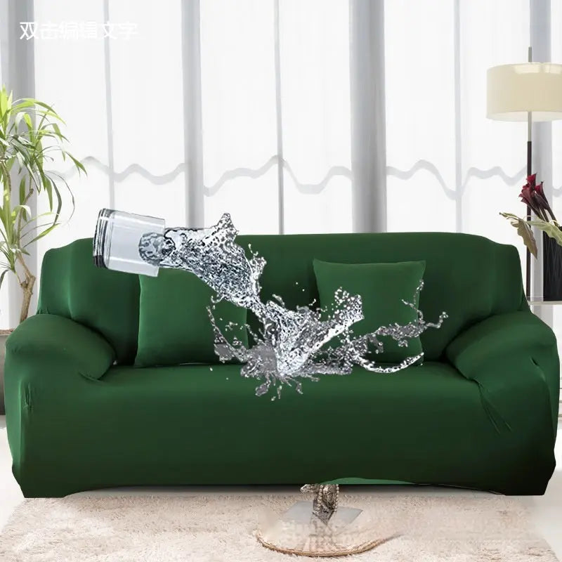 Housse Canapé Élastique Prono Dark Green-Single Sofa