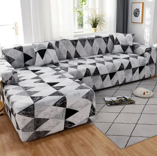 Housse Canapé Extensible ALLIVA Marble Geometry-45x45cm Pillowcase 1Pcs