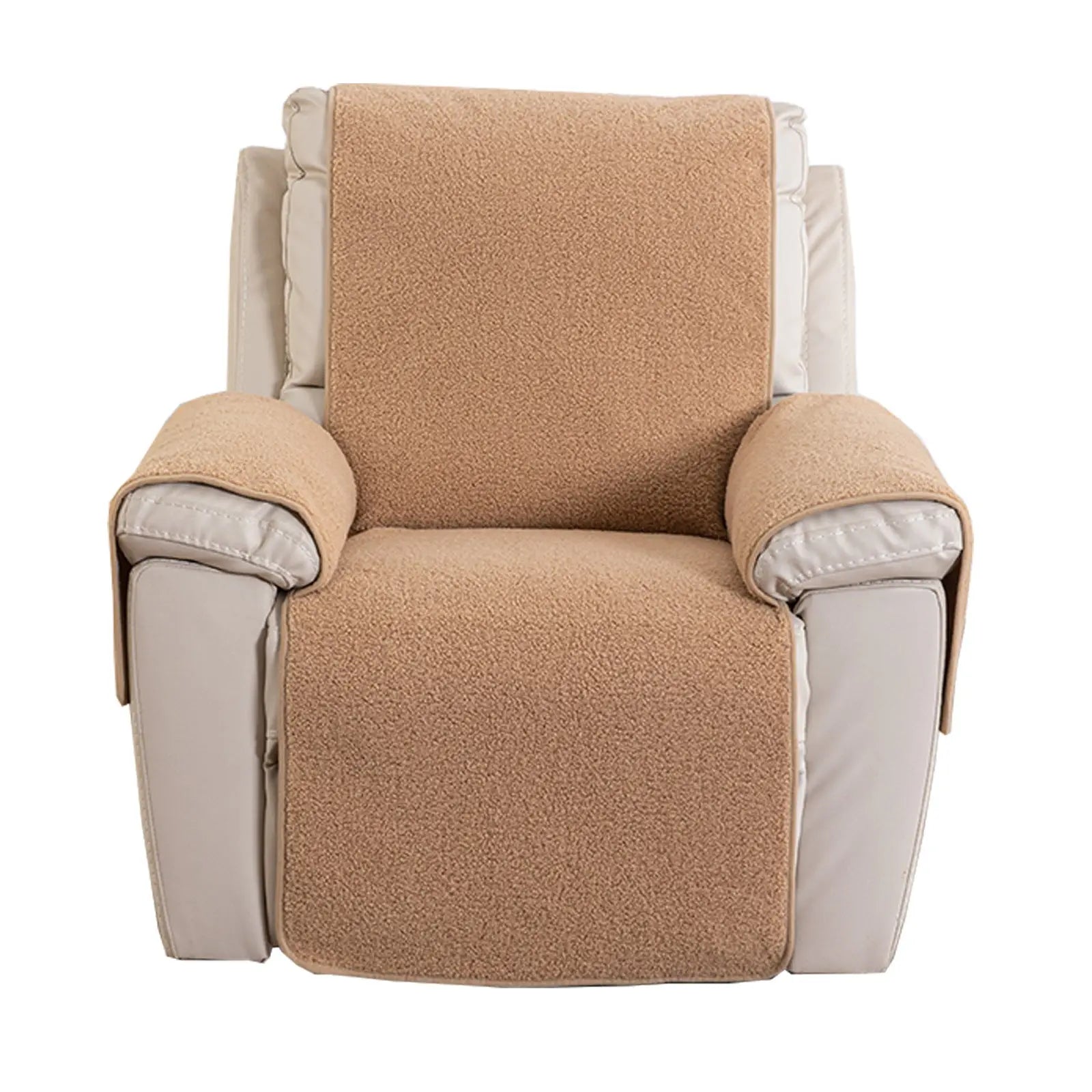 Housse Canapé Moderne AJOS Lambswool Recliner Cover Khaki-22x85