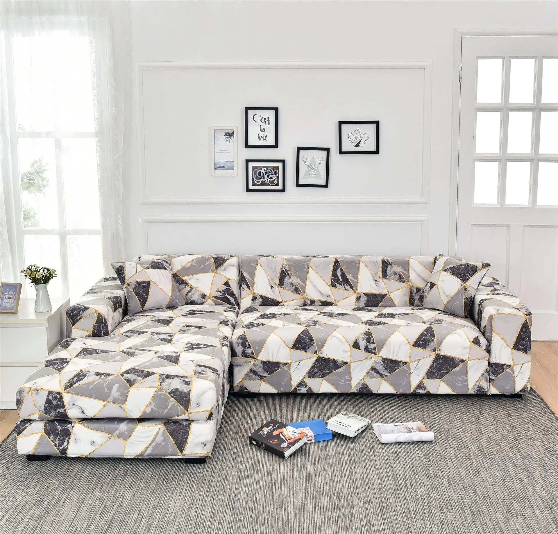 Housse Canapé Moderne SILKXO Carlos-Four