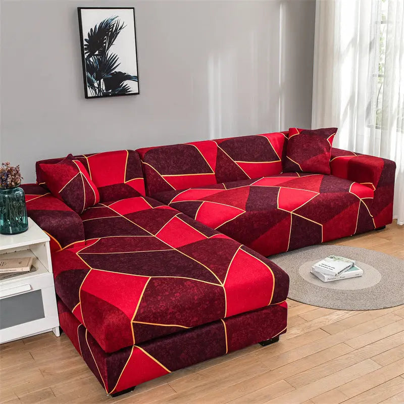 Housse Canapé Multistyle EMMA Red Square-Double Seat