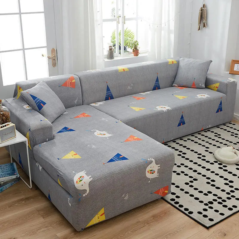 Housse Canapé Néoclassique GEOMIX Doodle elephant-1pc pillowcase