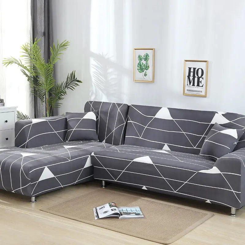 Housse Canapé Polyester Kaleido Gray Space-Single