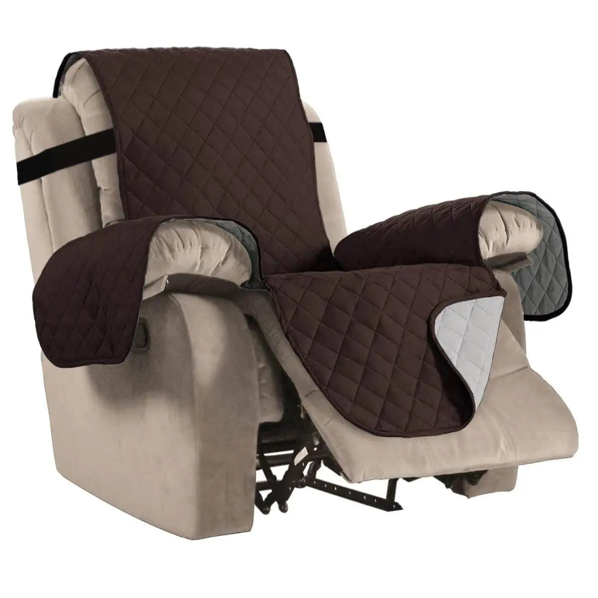 Housse Canapé Relax Antidérapante SOLANO Brown-small