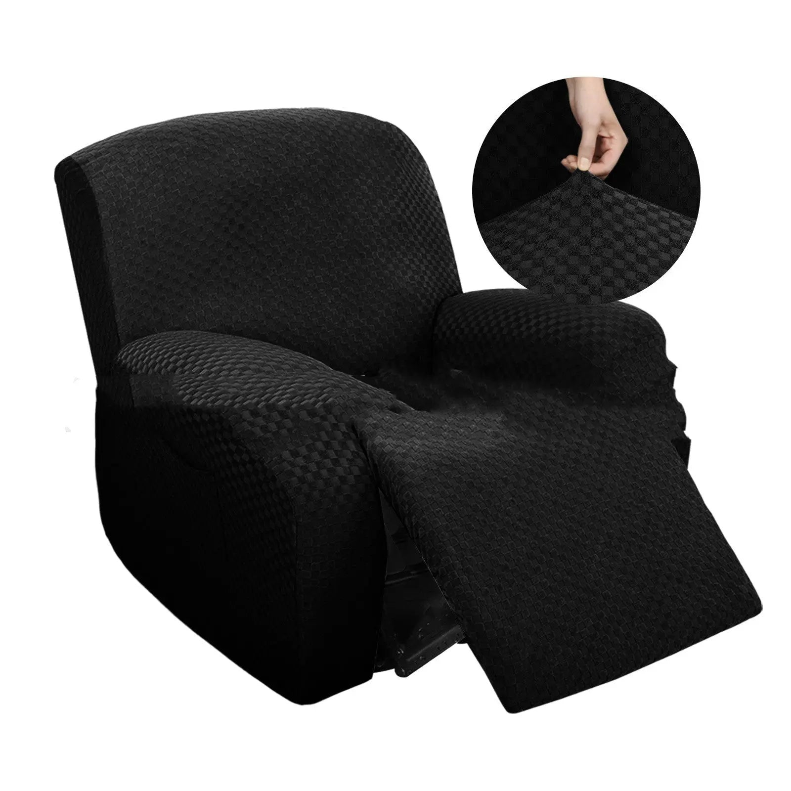 Housse Canapé Relax Extensible PALOMA Black-Single Seat