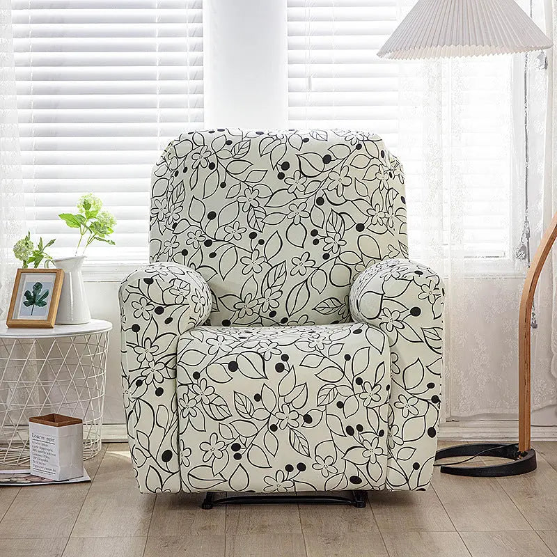 Housse Canapé Relax Imprimée LUXORA It blooms leisurely-Chair cover 4piece set