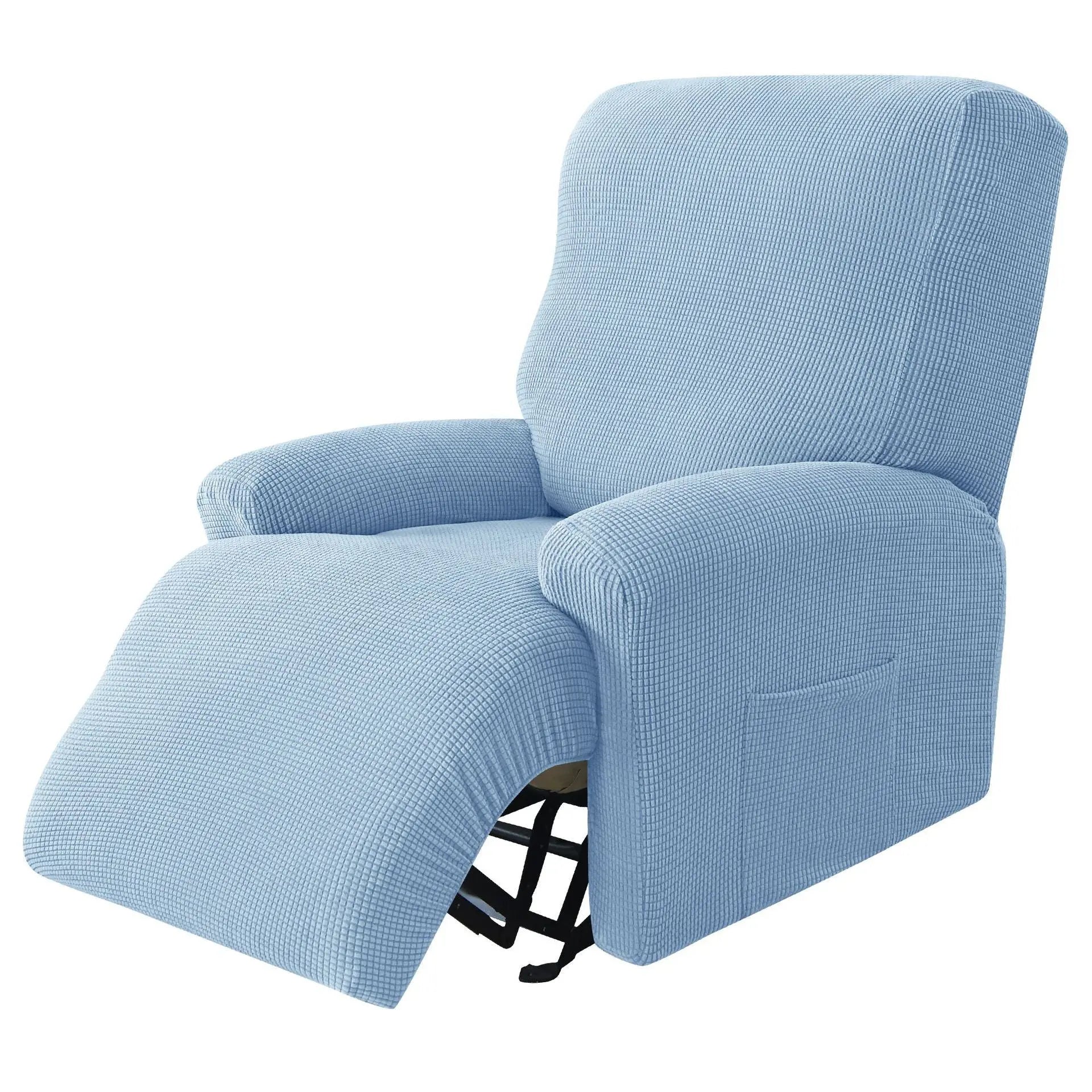 Housse Canapé Relaxable Élastique FLECOS Sky Blue-Single Seat
